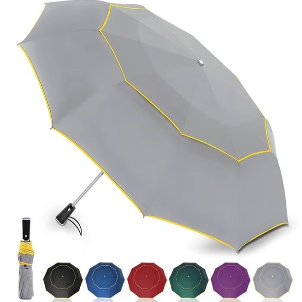 Gray and Yellow Umbrella